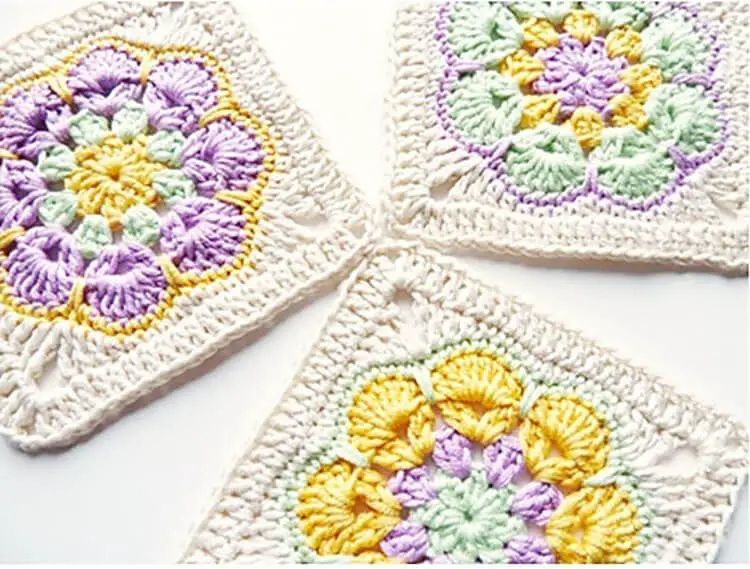Easy Crochet Granny Square Flower Patterns
