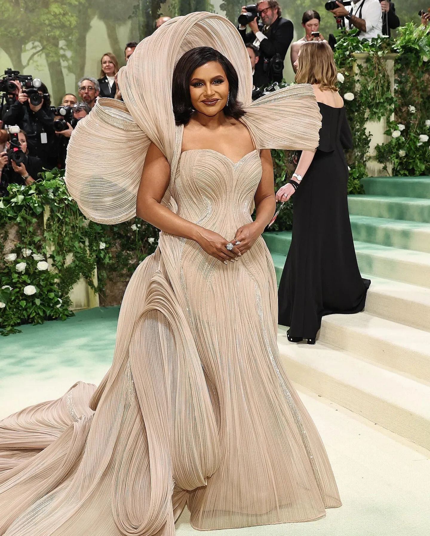 Mindy Kaling in Gaurav Gupta