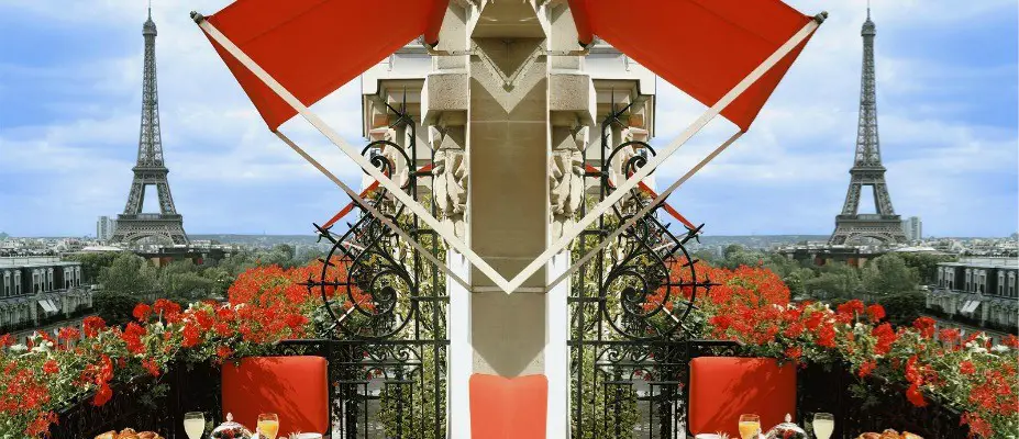 Terrace of the Plaza Athenee – Paris, France