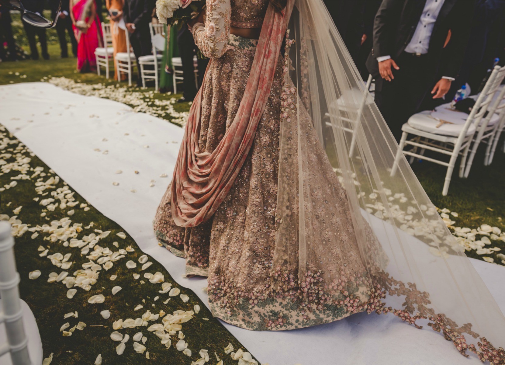 Neha’s gown by Sabyasachi couture