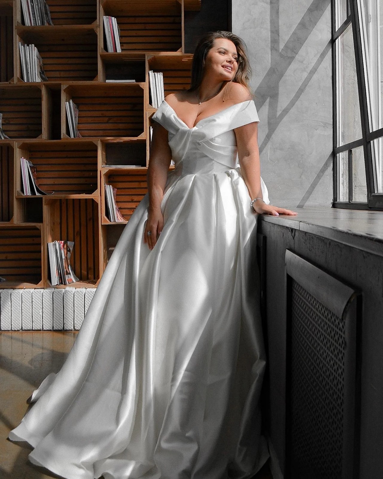 Plus Size Mikado Wedding Dress Seiliny by Olivia Bottega