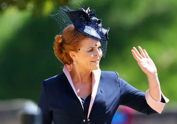 Sarah Ferguson Seated Very Far From Her Family