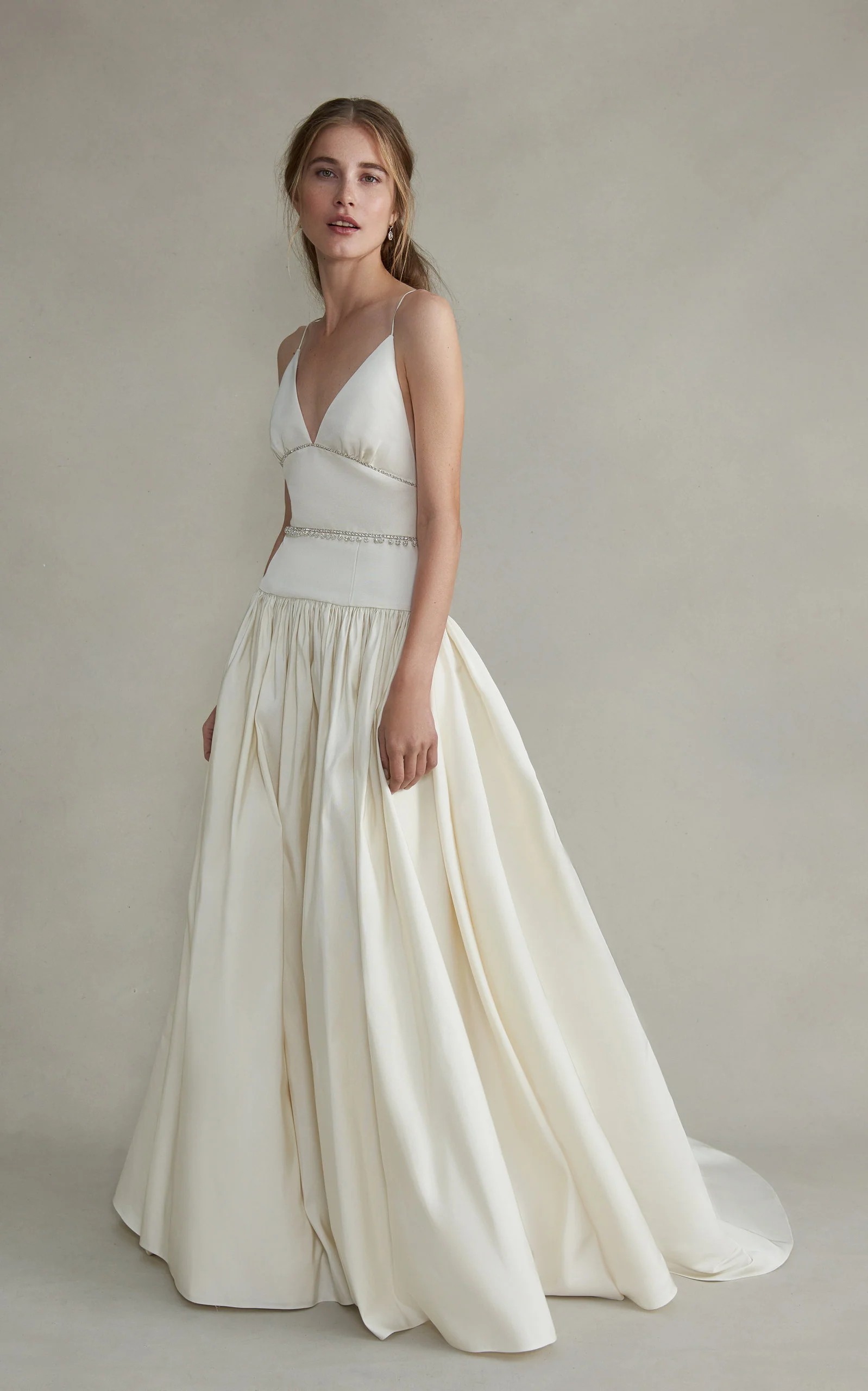 Jasmine White Silk Faille Gown from Markarian