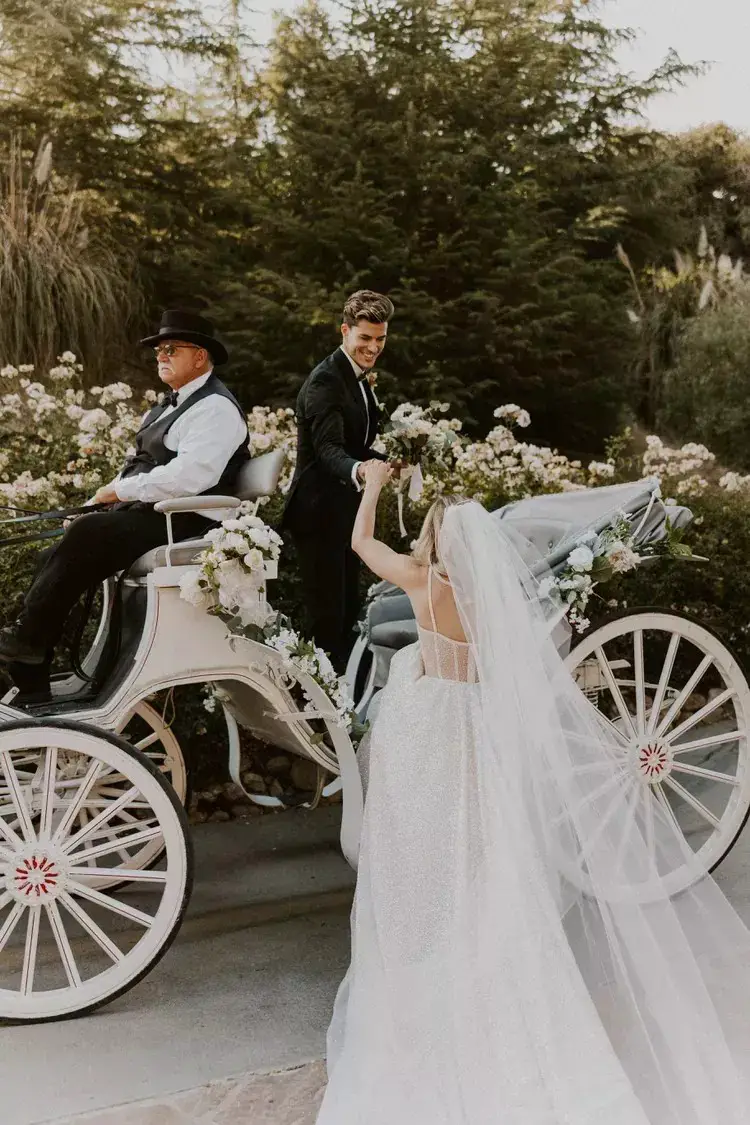 The Wedding Carriage: A Fairytale Arrival