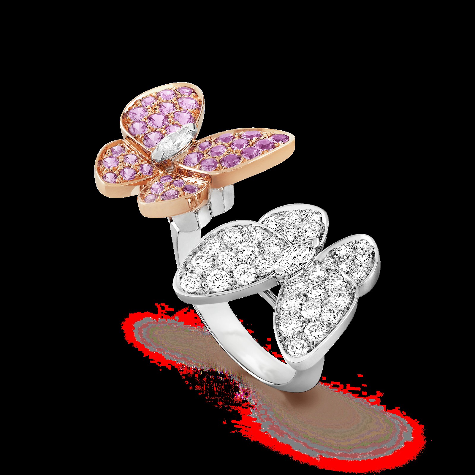 Van Cleef & Arpels Two Butterfly Between the Finger Ring