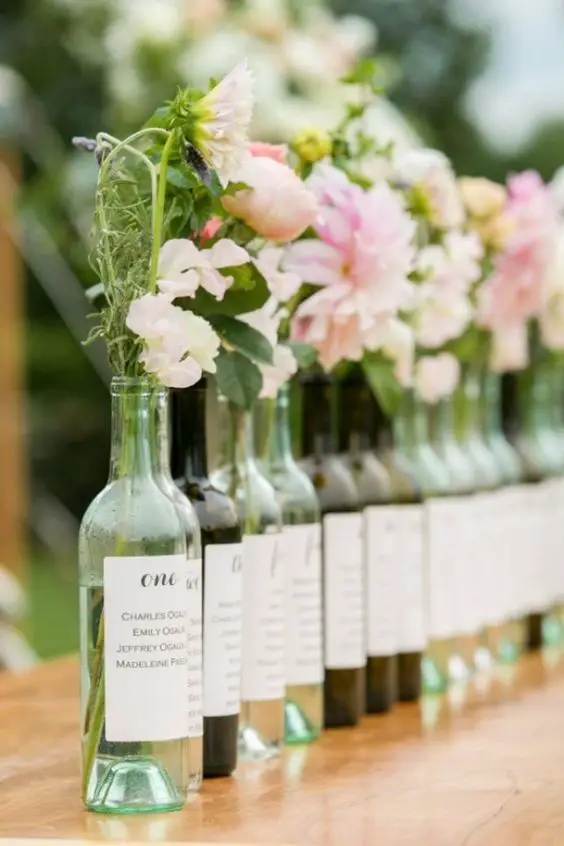 Garden Wedding Bottles