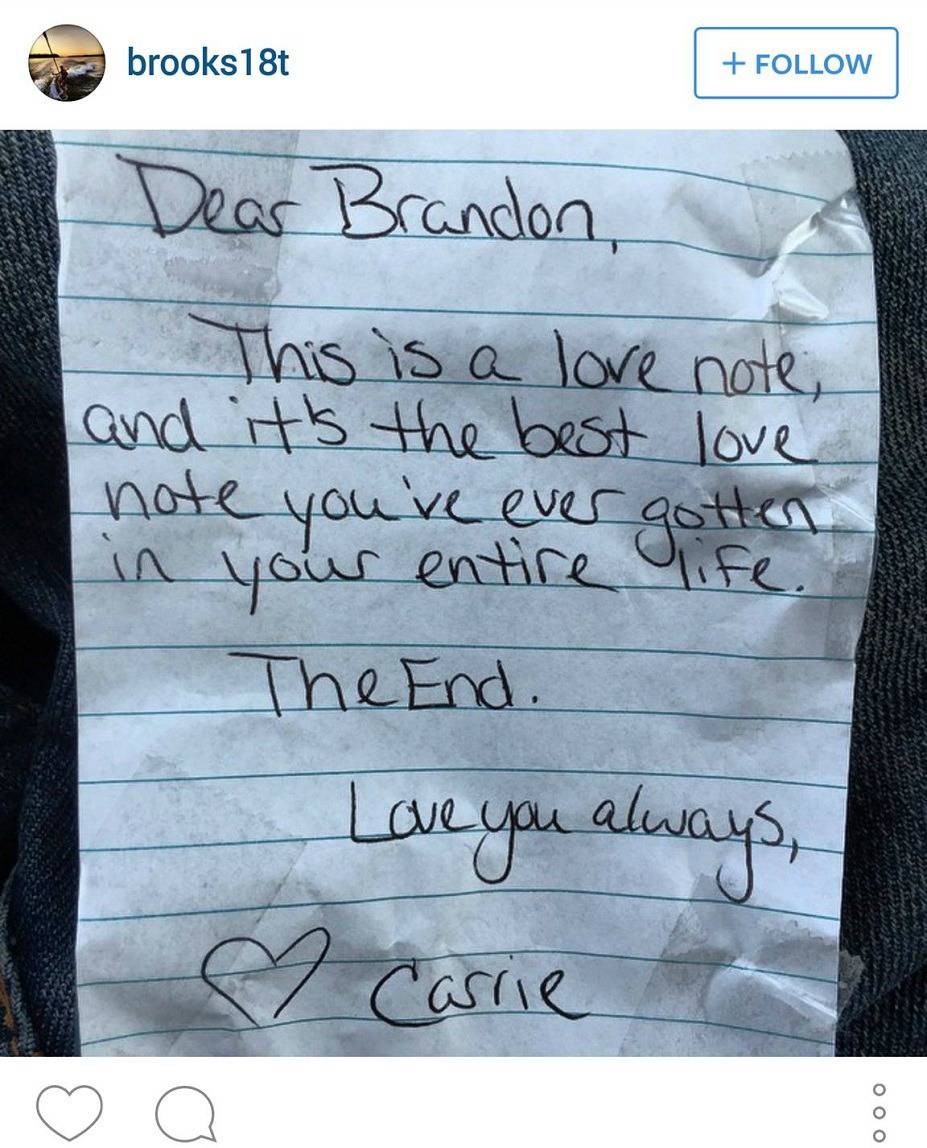 “The best love note you’ve ever gotten in your entire life”