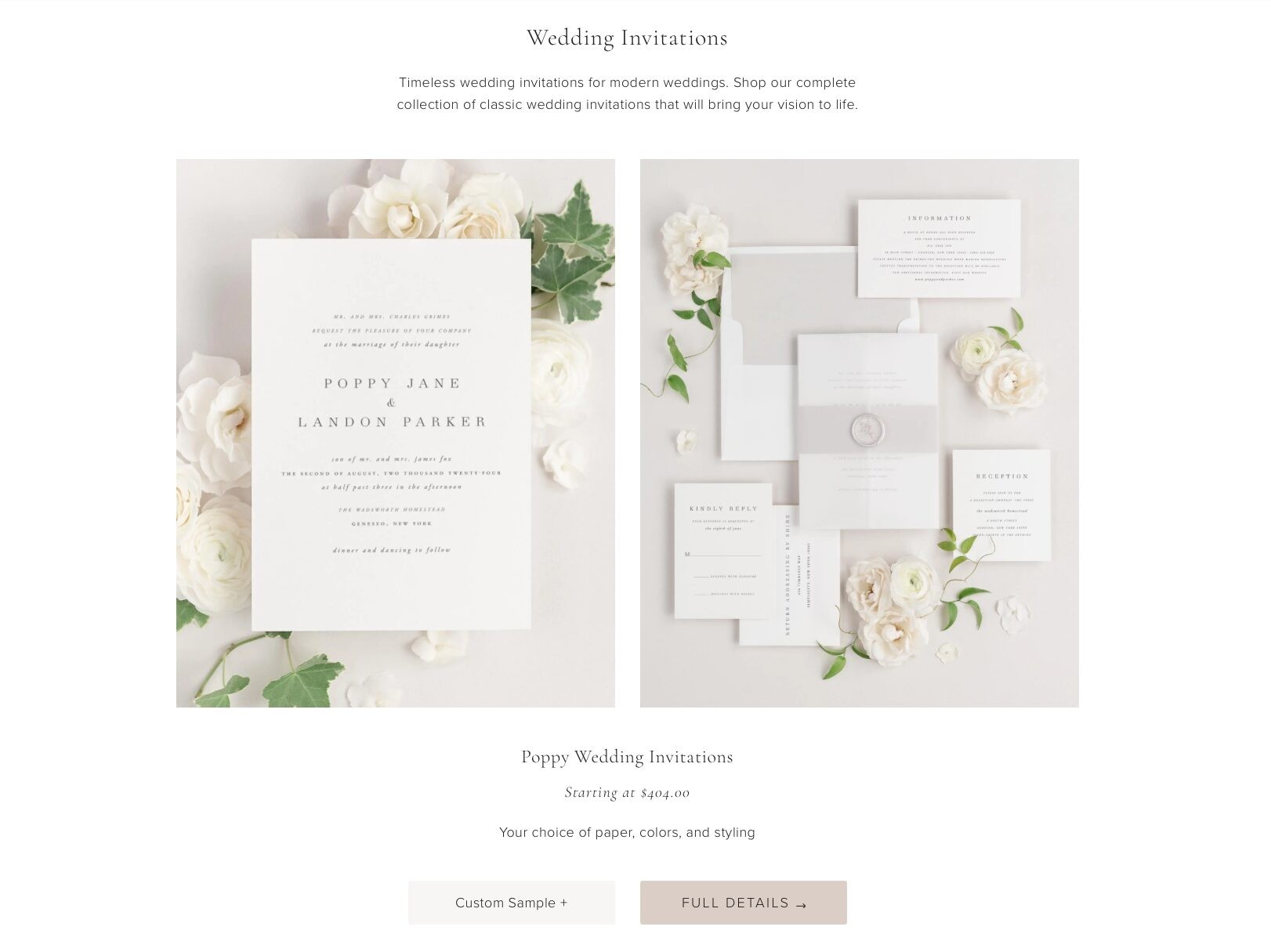 Shine Wedding Invitations