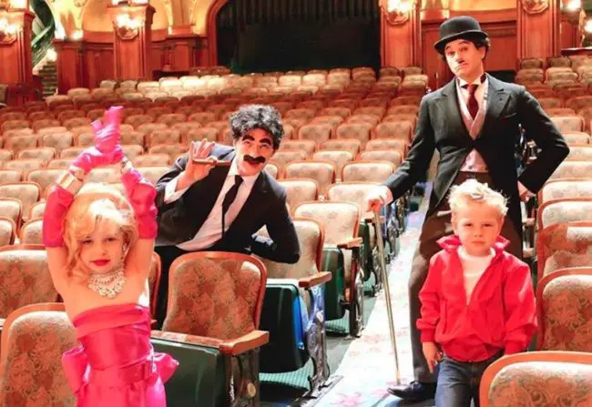 Neil Patrick Harris, David Burtka, Harper Grace, and Gideon Scott