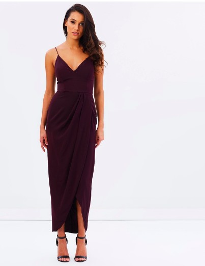 Core Cocktail Draped Maxi Dress