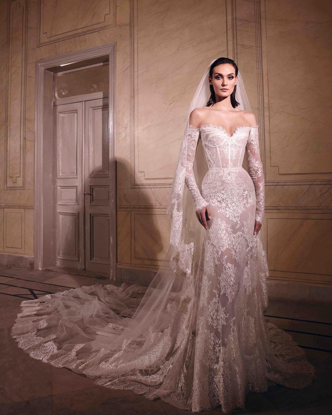 Lace Maxi Dress: Look 24  by Zuhair Murad