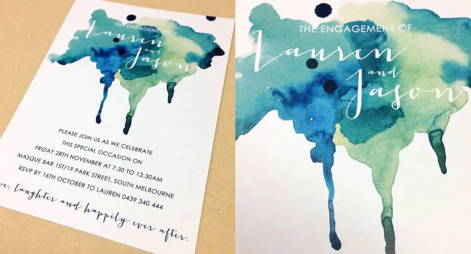 Print Co Studio – Watercolour Invitation