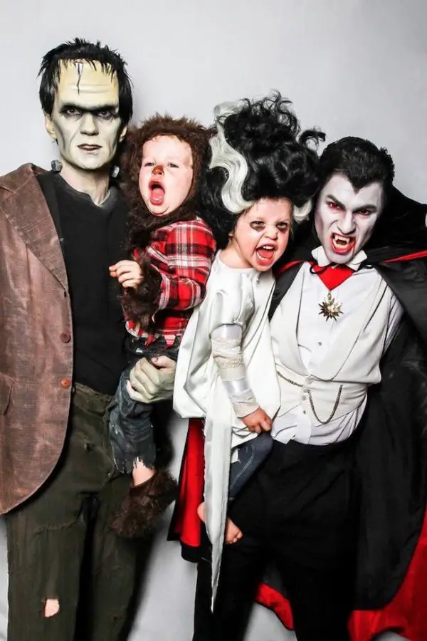 Neil Patrick Harris, David Burtka, Harper Grace, and Gideon Scott