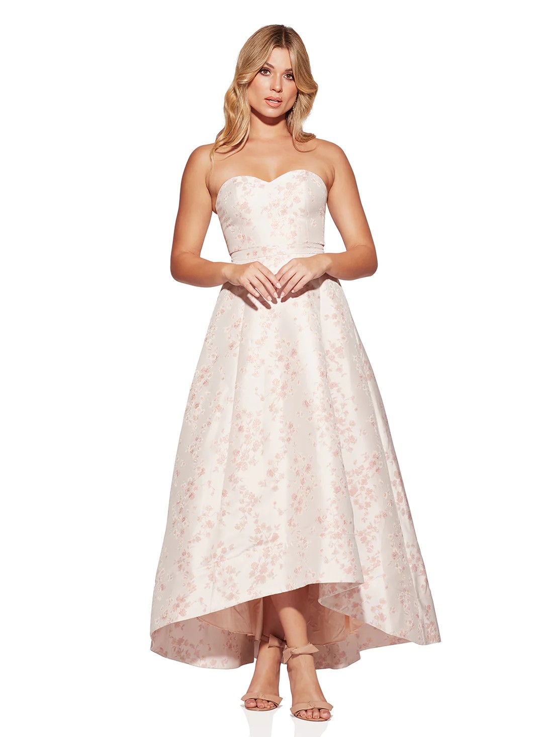 Tanya Strapless Brocade Dress from White Runway