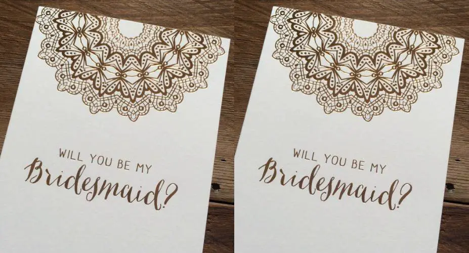 Dear Little Darling – Rose Gold Bridesmaid Invitations