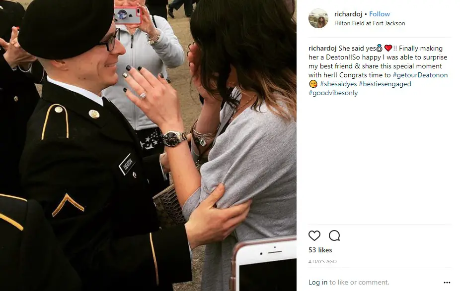 A man in uniform is a yes from us. You go, girl!