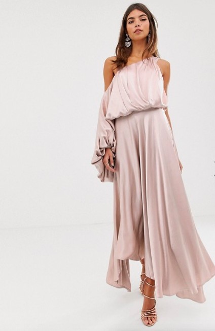 ASOS Edition satin one shoulder dress