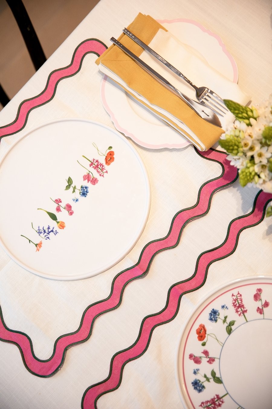 Fine Floral Line Plates